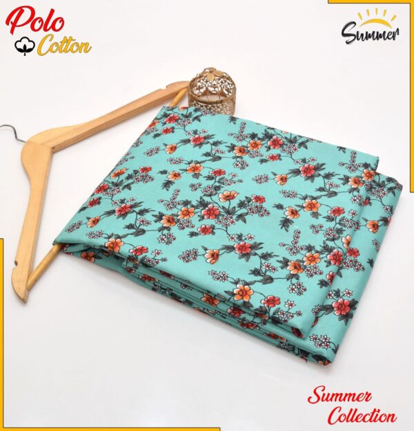 Summer 2025 Floral Prints 2-Piece Collection – Unstitched Micro Polo Cotton