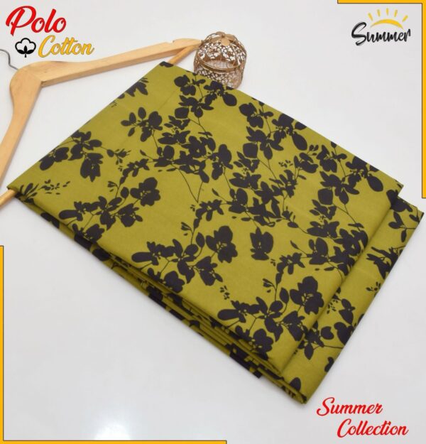 Summer 2025 Floral Prints 2-Piece Collection – Unstitched Micro Polo Cotton