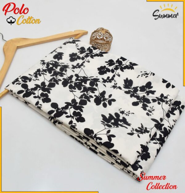 Summer 2025 Floral Prints 2-Piece Collection – Unstitched Micro Polo Cotton
