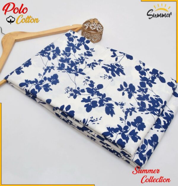 Summer 2025 Floral Prints 2-Piece Collection – Unstitched Micro Polo Cotton