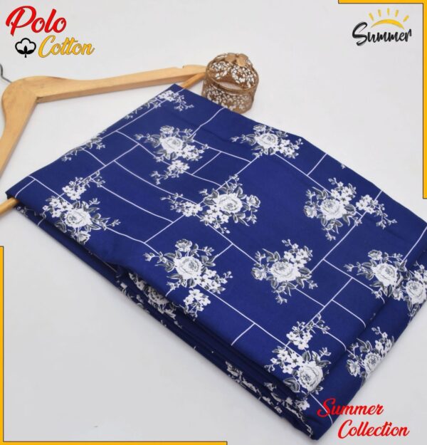 Summer 2025 Floral Prints 2-Piece Collection – Unstitched Micro Polo Cotton