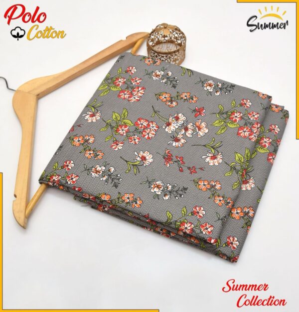 Summer 2025 Floral Prints 2-Piece Collection – Unstitched Micro Polo Cotton