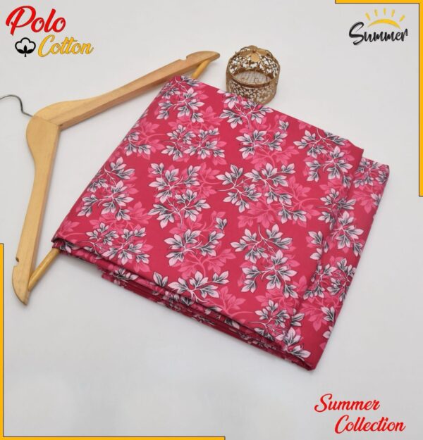 Summer 2025 Floral Prints 2-Piece Collection – Unstitched Micro Polo Cotton