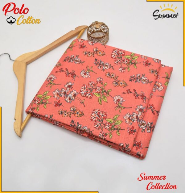 Summer 2025 Floral Prints 2-Piece Collection – Unstitched Micro Polo Cotton