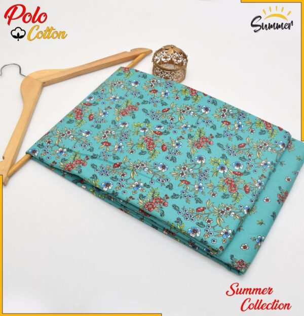 Summer 2025 Floral Prints 2-Piece Collection – Unstitched Micro Polo Cotton